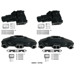 Kit Complet Collecteurs 94035 + Coudes 93784 - Coude échappement Volvo Penta et OMC V6 - V8 GM et V8 FORD    (Joint humide / wet) VOLVO PENTA / OMC - GM 350 CID - V8 - 5.0L - 5.7L - 1994 et ultérieurs (Joint humide / wet)