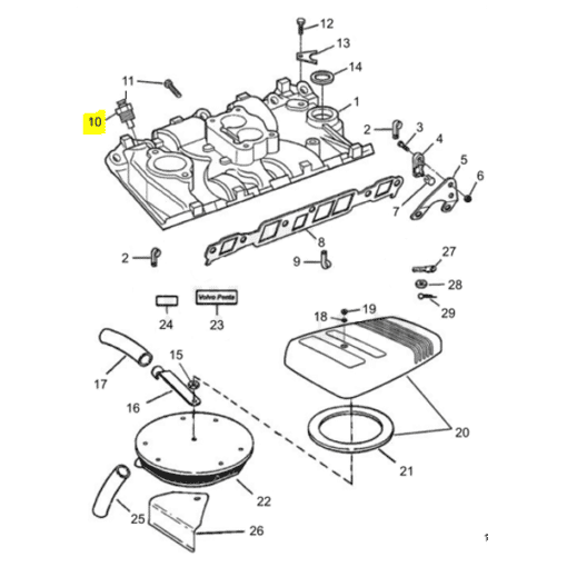 REC806490T - Sonde de température d'eau - GM L4 / V6 / V8 - Mercruiser 806490T / Volvo Penta 3852029 / OMC 0509447