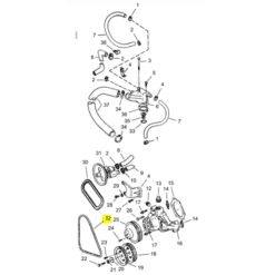 RM3852504 - Courroie trapézoïdale - GM V6 4.3L - Volvo Penta 3852504 / OMC 0778031