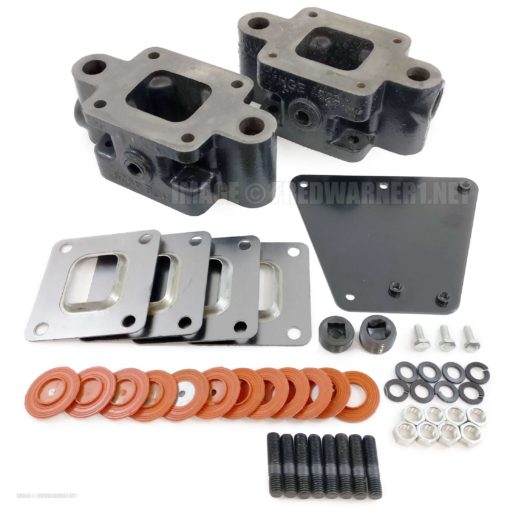 Kit Complet Collecteurs 84612+ Coudes 84309 + Rehausses 64929 Mercruiser - 4.3L V6 - 2002 et + - (Joint sec / dry)