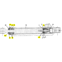 REC25-87400A2 - Kit joint vérin de trim - Embase ALPHA ONE / BRAVO - Mercruiser 25-87400A2