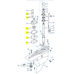 REC47-43026Q06 - Kit turbine - Embase ALPHA ONE GEN 2 - Mercruiser 47-43026Q06