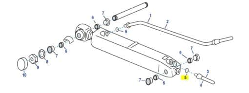 REC3852165 - Joint torique flexible de trim - Mercruiser 802047 / Volvo Penta 3852165 / OMC 0321117