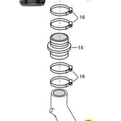 RM3587651 - Joint de corne d'échappement sx - Volvo Penta 3587651 / OMC 0988219