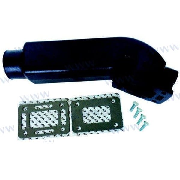 REC53-2018 - Coude d'échappement Indmar - Angle 30° - V8 GM 305 350 et Ford 302 351CID - (Joint humide / wet)