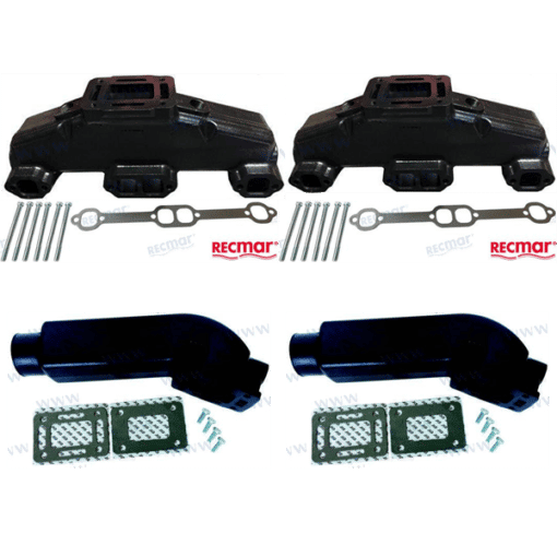 Kit Complet Collecteurs HOT20997+ Coudes HOT20907 - Indmar - GM V8 5.0L et 5.7L (Joint humide / wet)