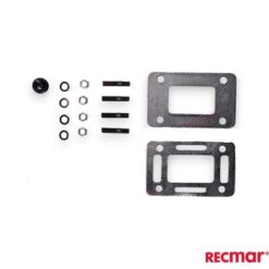 MAR018 - Coude d'échappement Indmar - Angle 30° - V8 GM 305 350 et Ford 302 351CID - (Joint humide / wet)