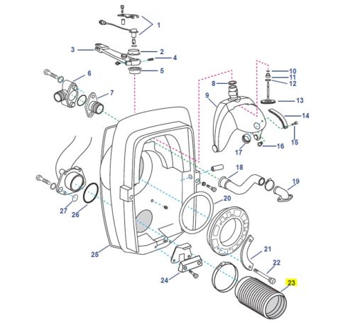 REC876631 - Soufflet échappement Volvo Penta AQ 200 - 250 - 270 - 275 - 280 - 280D -, 290 - 290DP- OEM 876631