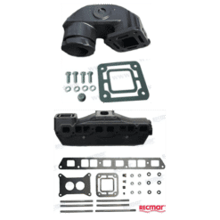 Kit Complet Collecteur MAR870 + Coude BAOMC-20-3862603 - VOLVO PENTA GM L4 3.0L (Joint humide / wet)