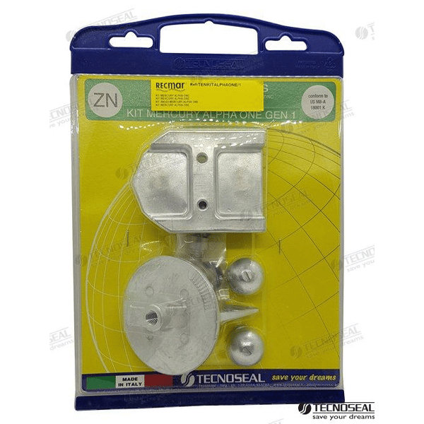 TENKITALPHAONE/1 - KIT ANODE ZINC MERCRUISER APHA ONE GEN I (1984 -1990)