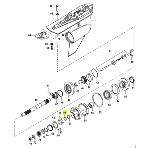 REC26-12224 - Joint Spi d'huile - Embase ALPHA ONE GEN 1 et 2 - Mercruiser 26-12224