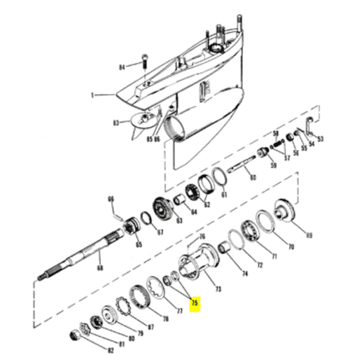 REC26-76868 - Joint spi - Embase - ALPHA ONE et BRAVO - Mercruiser 26-76868