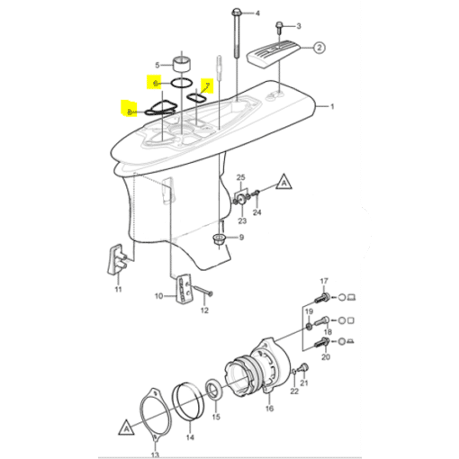 REC23022 - Kit joint embase inferieur SX-A - Volvo Penta 3888821