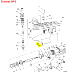 REC22-67892A05 - Bouchon de vidange magnétique + joint - Embase ALPHA ONE GEN 1 et 2 / Embase DPS et SX - Mercruiser 22-67892A05 / Volvo Penta 3854539 / OMC 0318544