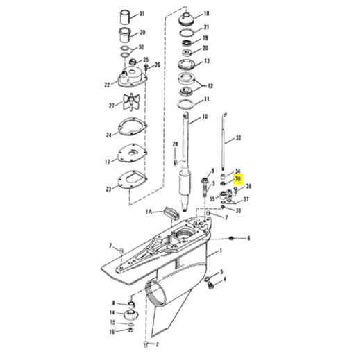 REC26-816464 - Joint spi - Embase ALPHA ONE R / MR / GEN 1 (83 à 90) et GEN 2 - Mercruiser 26-8164641 / OMC 0508481