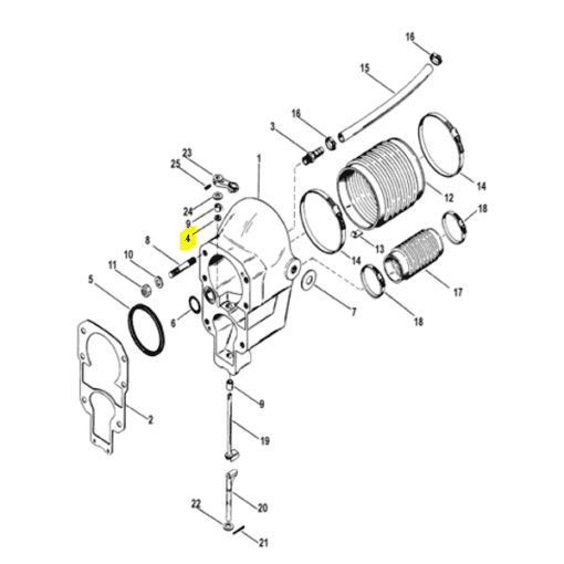 REC26-816464 - Joint spi - Embase ALPHA ONE R / MR / GEN 1 (83 à 90) et GEN 2 - Mercruiser 26-8164641 / OMC 0508481