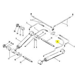 REC32-864589 - Flexible de trim tribord - Embase R / MR / ALPHA ONE GEN 1 (vérin de trim 395 mm) / BRAVO 1, 2, 3, XR - Mercruiser 32-864589 / OMC 0508855