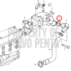 REC859835 - Joint de pipe de connexion - Diesel - Volvo Penta 859835