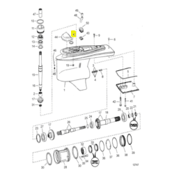 REC3852959 - Joint torique pied d'embase - DP-SM et SX- DP - Volvo Penta 3852959 / OMC 0769599