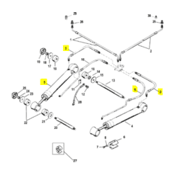 KITFLEXTRIMG1/B - Kit flexible de trim - Embase ALPHA ONE GEN 1 (vérin de trim 395 mm ) et BRAVO - Mercruiser / OMC