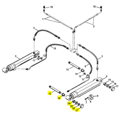 REC17-8M0065070- Kit arbre de fixation vérin - ALPHA ONE GEN 2 - Mercruiser 17-815953A01