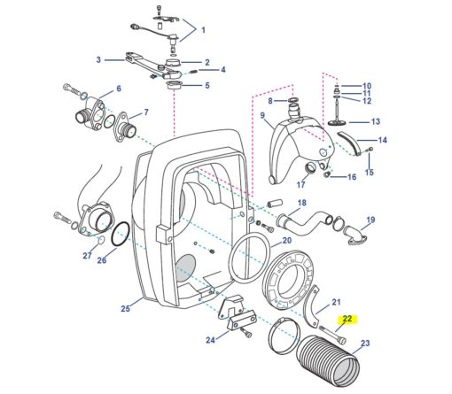 REC191844 - Boulon de cloche - GM V6 et V8 / FORD V8 - Volvo Penta 191844 / OMC 0191844