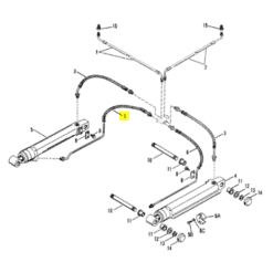 REC32-864959 - Flexible de trim bâbord - Embase ALPHA ONE GEN 1 (vérin de trim 411mm) et GEN 2 - Mercruiser 32-864959 / OMC 0508856