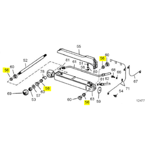 RM3853424 - Rondelle axe vérin - Embase DP et SX - Volvo Penta 3853424 / OMC 0778271