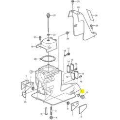 RM3853424 - Rondelle axe vérin - Embase DP et SX - Volvo Penta 3853424 / OMC 0778271