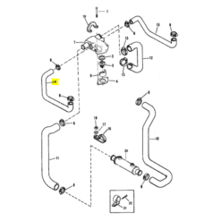 REC32-8066351 - Durite refroidissement - GM V6 et V8 - Mercruiser 32-8066351