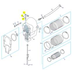 REC45518T1 - Kit levier inverseur - Embase ALPHA ONE GEN 1 et 2 - Mercruiser 45518T1