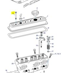 MP0009-107 - Vis cache culbuteur acier V6/V8 Volvo Penta 3856135 - Mercruiser 10-17344