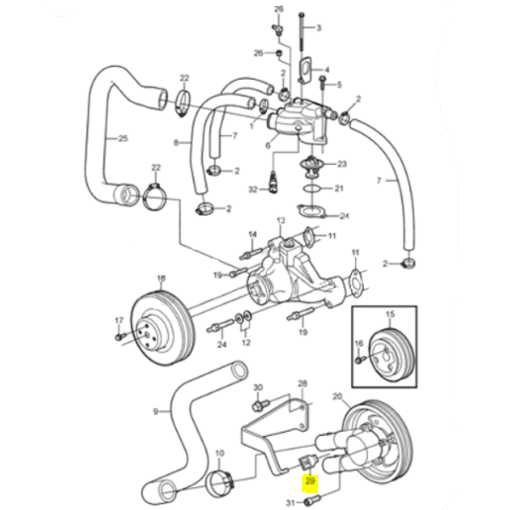 REC3857954 - Talon butée - GM L4 / V6 / V8 - Volvo Penta 3857954 / OMC 0769209