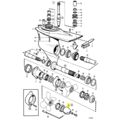 RM872549 - Kit cone hélice - Embase DP280-290 - Article original - Diamètre 20mm - Volvo Penta