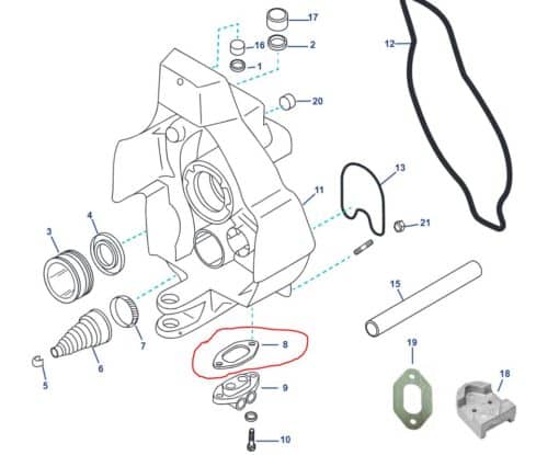 REC27-988231 - Joint connecteur hydraulique Mercruiser 27-988231