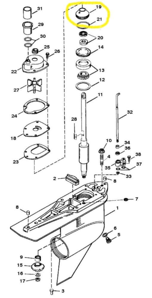 REC807929A1 - Base de pompe à eau Mercruiser Alpha one Gen 2 - 807929A1 Mercury OEM: 807929A1 Mercruiser 807929A2, 815922A5, 821759A1, 821759A2, 821759A3, 821759A4 Sierra: 18-2354