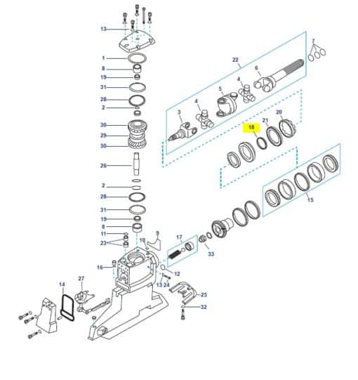 REC26-807006 - Joint spi Bravo Mercruiser 26-807006