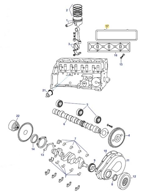 REC17903 - Joint de cache culbuteur - GM L4 - Mercruiser 27-814703 / Volvo Penta 3856443 / / OMC 3852692