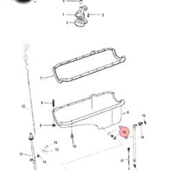 BK-807804 - Raccord tube jauge à huile sur carter d'huile alu Mercruiser 807804