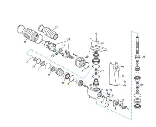 REC925256 - Joint torique échappement Duopro Volvo Penta 925256